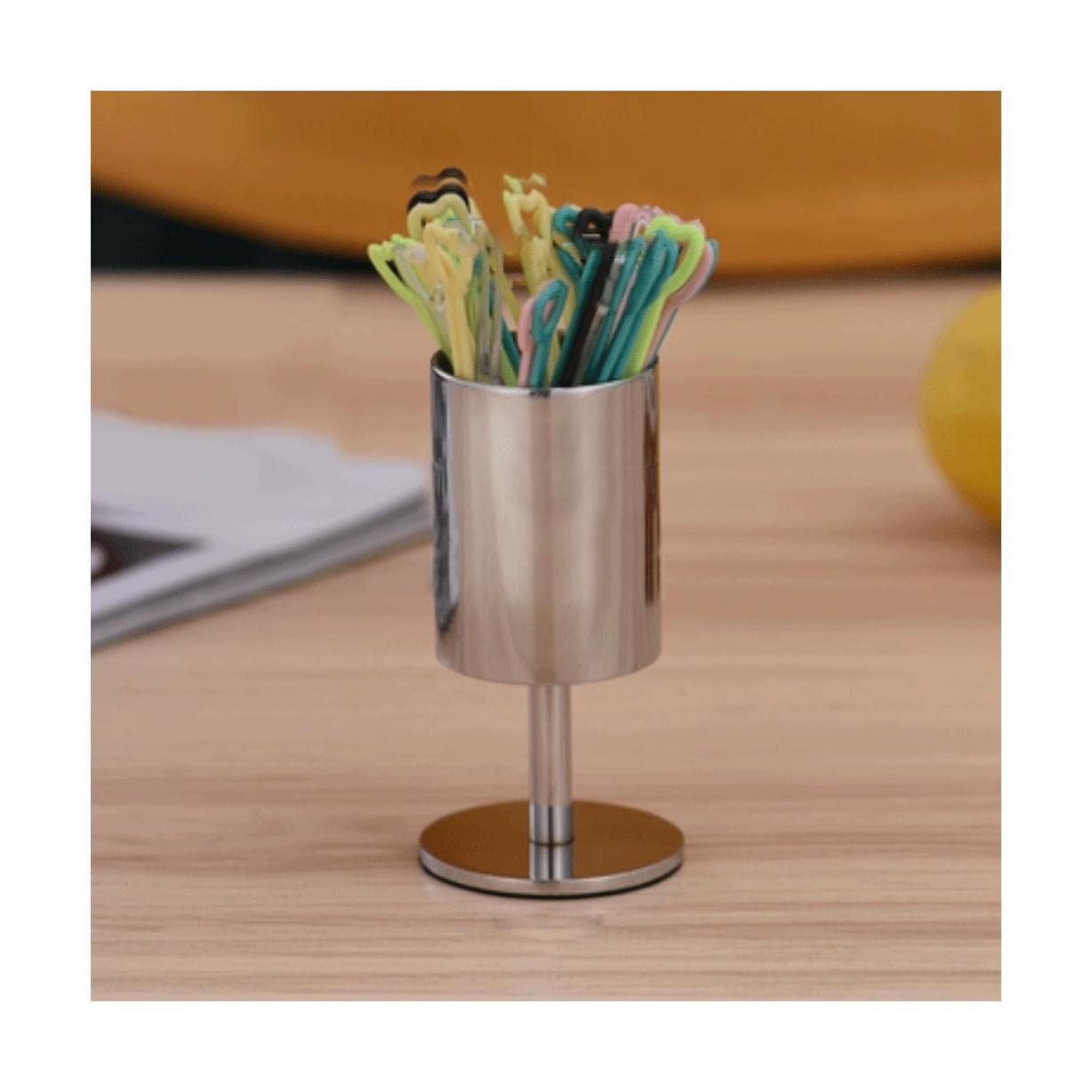 MRKU Toothpicks Dispenser Toothpick Box Holder Fashion Stainless Steel Portable Simple Container Household Restaurant Decoration Chic