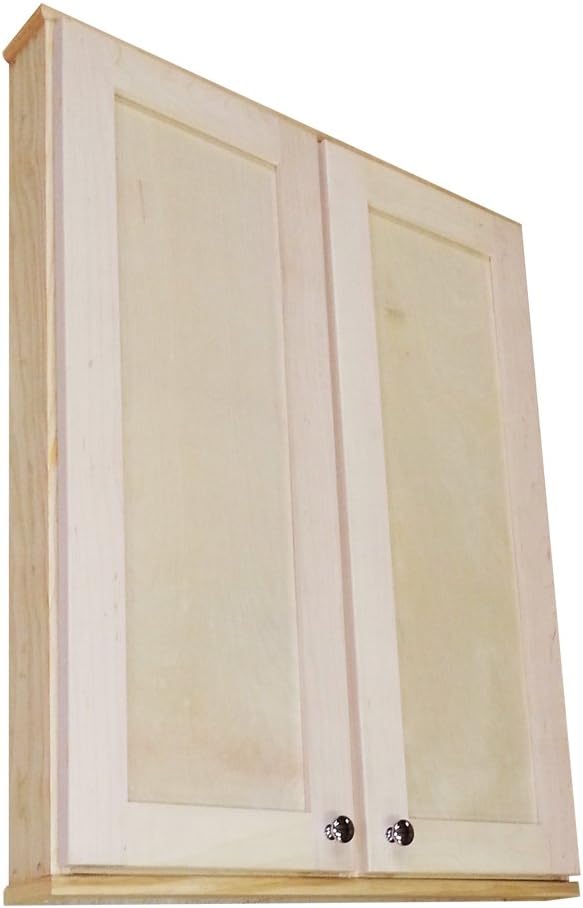 Wood Cabinets Direct 3.5" Deep Inside Hamilton Shaker Series Double Door on The Wall Cabinet, 24"