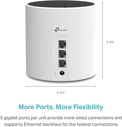 Vista 43 de TP-Link Deco WiFi de malla para exteriores (Deco X50-Outdoor), AX3000 Dual Band WiFi 6 Mesh, 2 puertos Gigabit PoE, 802.3at PoE+, resistente a