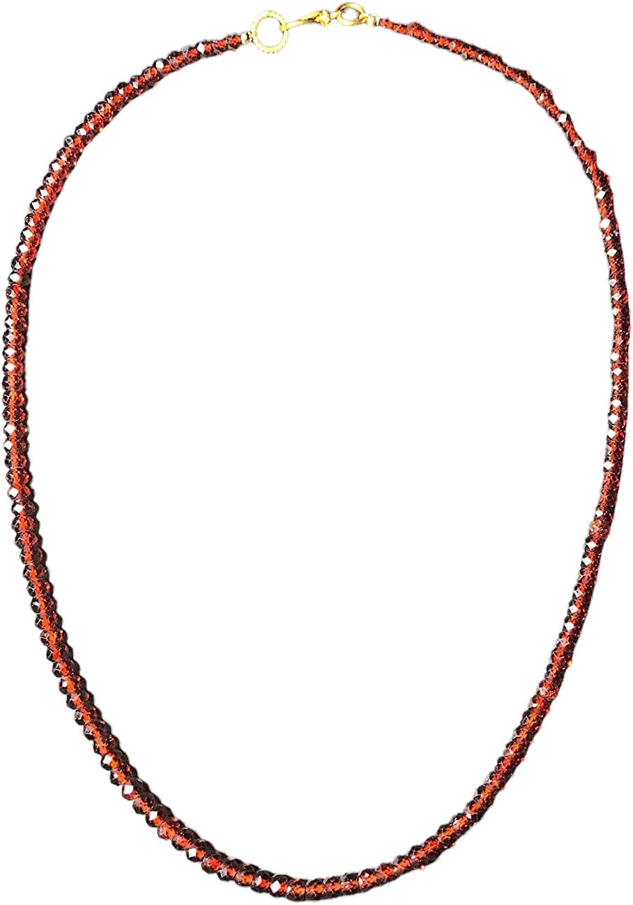 Mozambique Red Garnet Necklace, Gold Filled, Vermeil. Beaded Jewelry, Gemstone, Red, Jewelry, Jewellery