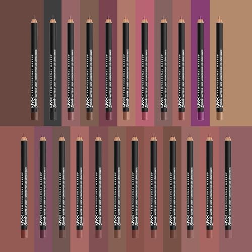 Image of NYX PROFESSIONAL MAKEUP Suede Matte Lip Liner, Velvety-Smooth, Long-Lasting Formula For A Defined Lip Makeup Look - Tea & Cookies (Pink) (Pack of 2)