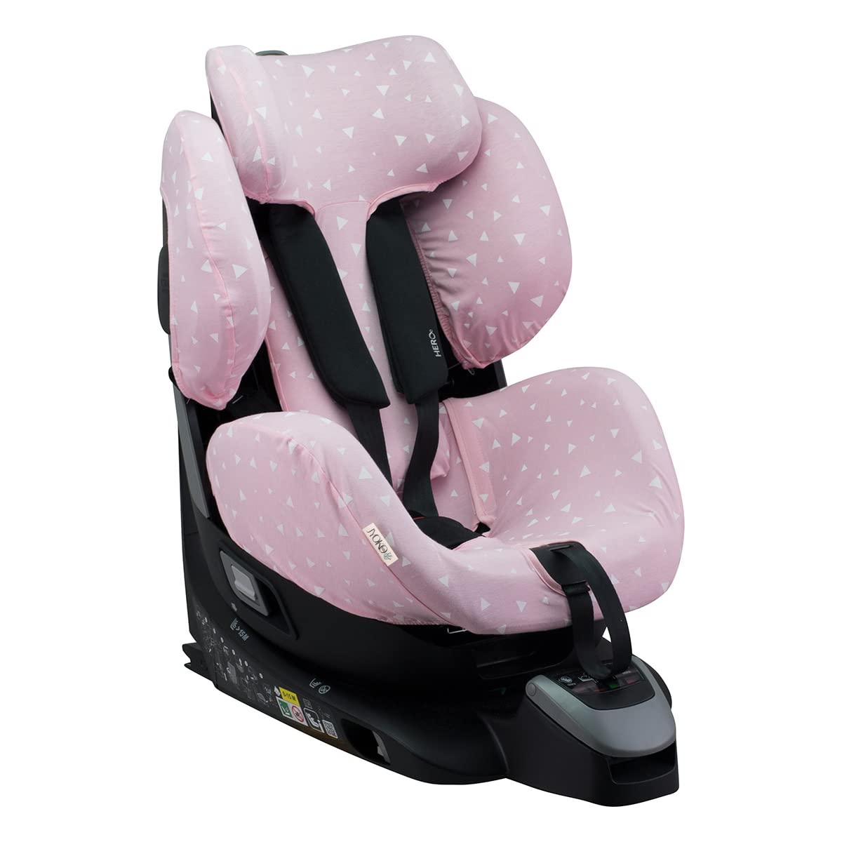 JYOKO KIDS Rivestimento per seggiolino auto in cotone compatibile con Recaro Zero e Recaro Optiafix (Pink Sparkles)