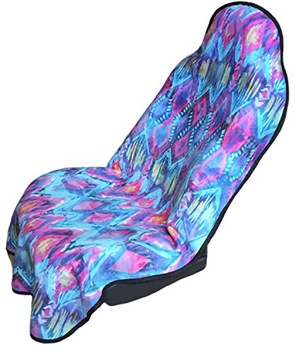Seat Hoody: Post-Workout Car, Truck, Seat Cover Protector. Universal Fit, Machine Washable, Grippy Nonslip Backing. After a Workout, Hot Yoga, Beach Seat Protection - Moana Sunset