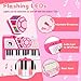 M SANMERSEN Kids Piano Keyboard 49 Keys, Electronic Toy Keyboard Piano with Microphone & Headphone for Beginners Multifunctional Musical Instruments Learning Pianos Keyboards Kid Gifts for Girls, Pink