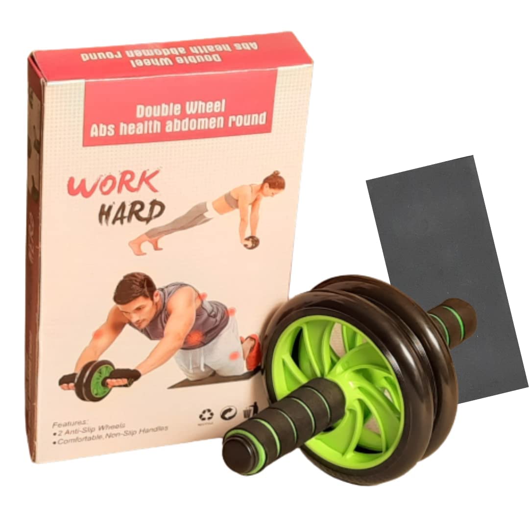 Health Menu Dual Wheel Ab Roller for Abs Workouts | Home Gym Abdominal Exercise | Core Workouts for Men and Women