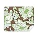 Green Brown Flower Paint Cleaning Cloth Screen Cleaner 2pcs Suede Fabric