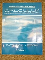 Calculus From Graphical, Numerical, and Symbolic Points of View, Instructor's Resource Manual 0030174147 Book Cover