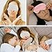 KKUADCEHI 1 Pcs Colors Eye Mask for Sleeping, Sleepover Stuff, Soft, Elastic Band Plush Sleeping Eye Mask, for Everyone Travel Nap Sleeping (Pink)