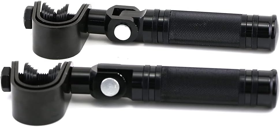 1-1.25"(25mm-32mm) Universal Motorcycle Foldable Highway Antivibrate Engine Guard Crash Bars Foot Pegs for Harley Electra Glide Road King Street Glide (black)
