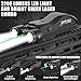 ZBULAR 2200 Lumen Tactical Flashlight with Green Laser Beam Combo, Low Profile Design Rechargeable Weapon Light Picatinny Rail mlock Mounted with Momentary Strobe Function Flashlight