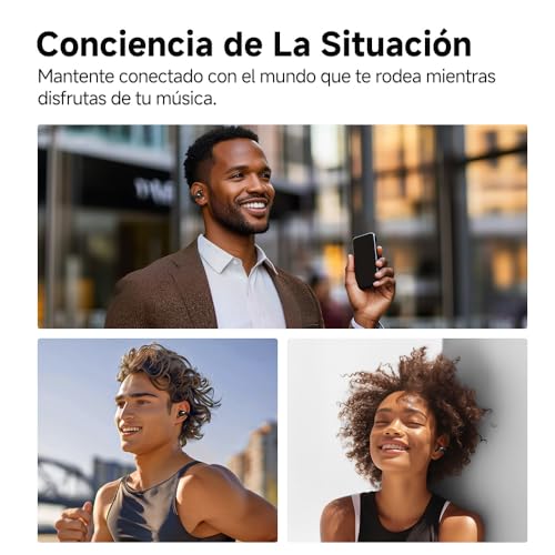 Image of QCY Crossky C30 Open Ear Headphones Wireless Bluetooth, Clip-On Earbuds with 4 ENC Noise Cancelling Mic, Stable Fit, Dual Connection, EQ Customized, Sports Earphones for Workout /Running