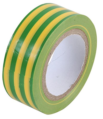 Pro Power Cinta aislante de 19 mm x 8 m, verde/amarillo