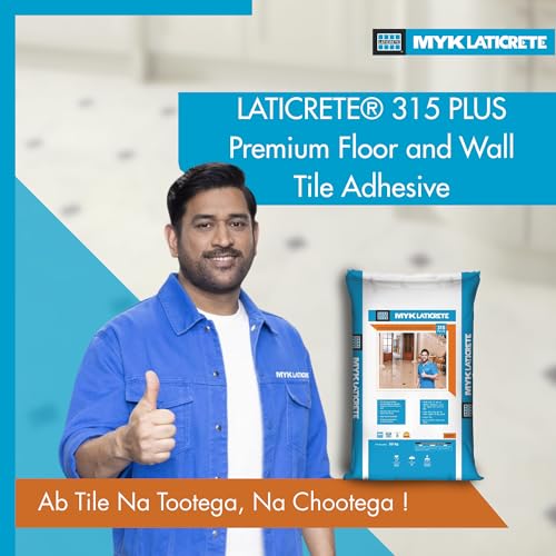 Image of MYK LATICRETE 315Plus Premium Tile Adhesive(20 KG, Grey) Polymer Modified for Installing Small & Medium Format Ceramic & Vitrified-Tiles on Concrete & Cement based substrates on Interior Floor &Wall
