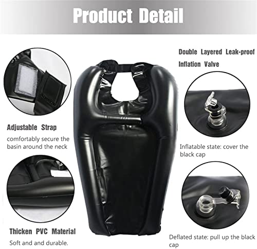 Bonlting Inflatable Hair Washing Tray For Sink At Home, Shampoo Bowl For Bedside And In Bed, Portable Hair Care Tray For Elderly, Disabled, Pregnant, Injured（Black） #TOP3