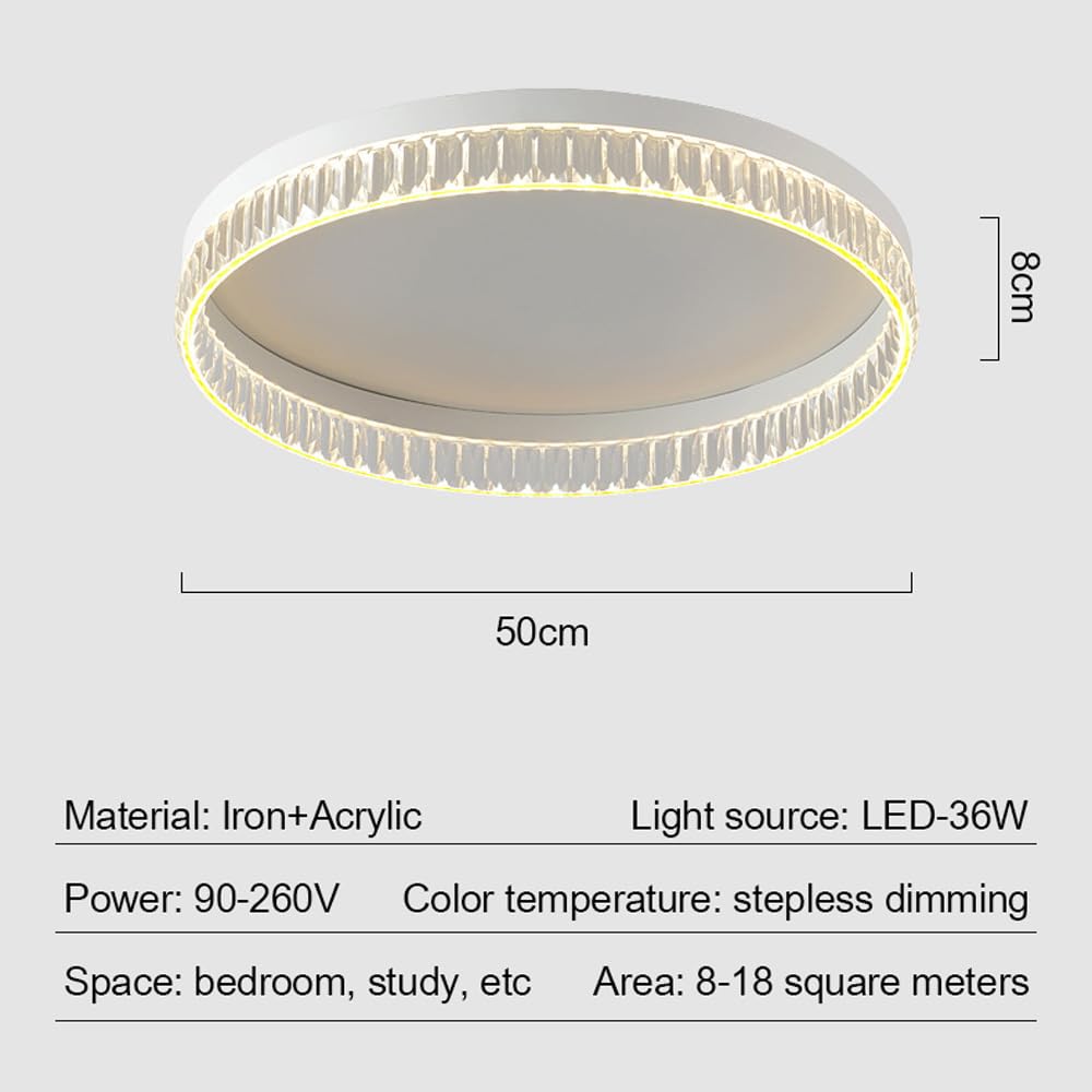 FAZRPIP LED-Deckenleuchte Dimmbar – 36 W, 40 Cm, 3 Farbtemperaturen, Schwarz-gold, Für Wohnzimmer & Küche