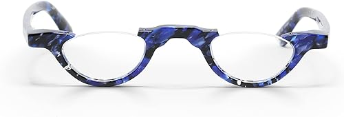 eyebobs Topless - Lentes de lectura unisex prémium para hombres y mujeres, anteojos de medio borde