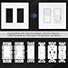 BESTTEN 2 Gang Screwless Wall Plate, 10 Pack, USWP4 Off White Series, Decorative Outlet Cover, H4.69” x W4.73”, Light Switch Cover, Double Gang Receptacle Face Plate