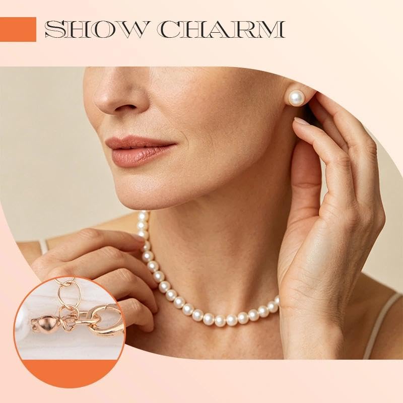 Image of Pearl Earring Stud Pearl Necklace Choker for Bride Wedding Earring Necklace | 0.6 mm 0.8mm 10mm 12mm Pearl Earring Set, Adjustable Pearl Necklace, Pearl Earrings And Necklace Set, Wedding Accessories