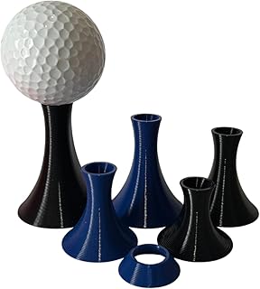 Golf Simulator Tees - Ultra-Durable TPU Tees for Launch Monitor, Winter & Indoor Golf - 5/6-Pack - Power Pyramidz Nuclear Drive Series