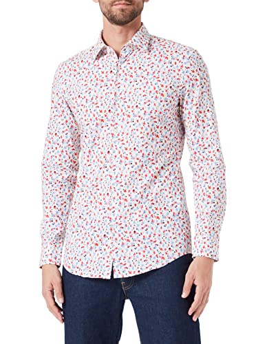 Chemise Slim HUGO Kenno en coton stretch blanc pour homme