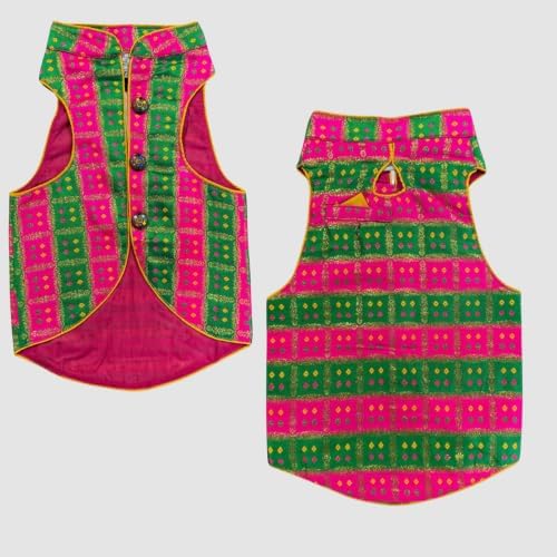Dog Sherwani – Rang Mahal | Indian Wedding Outfit for Dogs | Ethnic Dog Clothes for Weddings, Haldi, Mehndi, Sangeet, Diwali & Festivals | Waggy Fits (4XL) — view 2
