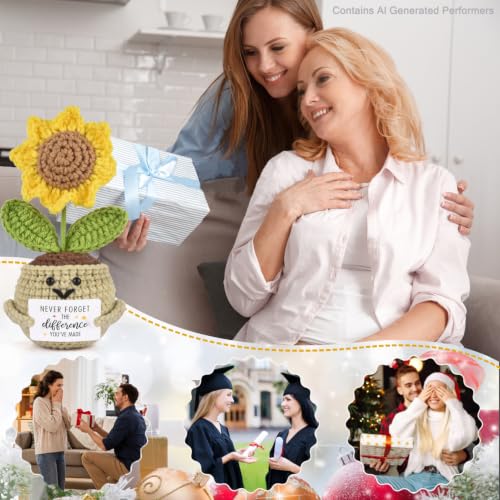 linzipe Positive Crochet Sunflower,Thank You Gifts for Women - image 5