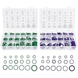 QWORK® 540 pz. Set di O-Ring, 18 dimensioni, verde e viola – Set di