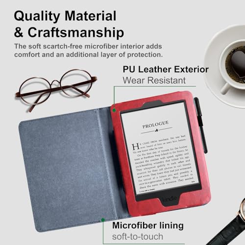 Mcbean 001 Case For Kindle Touch D01200 6'' (2012 2011 Old Model) Ebook Cover Protective Pu Leather Case thumb #5