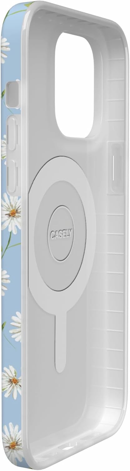 Casely iPhone 14 Pro Case | Daisy Daydream | Baby Blue Floral | Compatible with MagSafe | Classic Ultra Slim Design