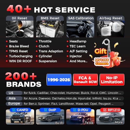 Autel Scanner MaxiSys Elite 2 PRO: 2026 2-Year Updates Elite II PRO w/ MV105S, J2534 Programming as Ultra MS909 MS919 Up of MS908S PRO II, Motor TruSpeed Repair, 40+ Resets, 3K Active Test, DOIP CANFD - Image 6