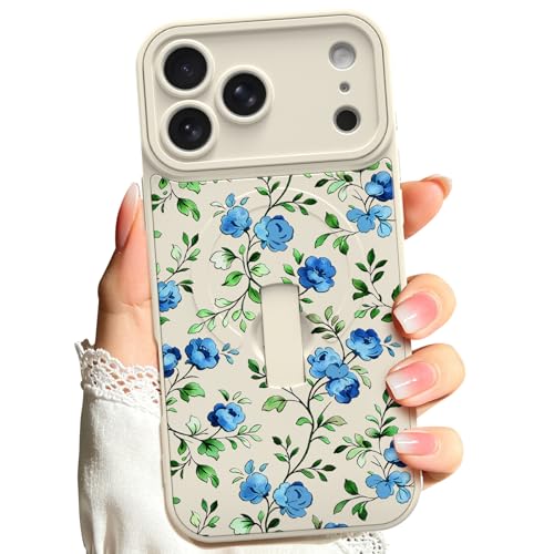 Coque iPhone 17 Pro Max antichoc à motif floral avec MagSafe