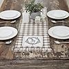 Vhc brands annie buffalo portabella check vintage hare runner 12×36  urban country home decor