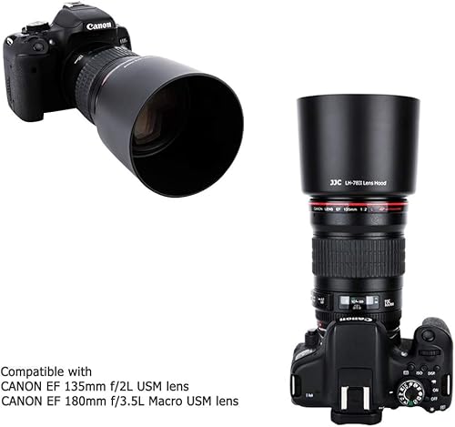 Miniatura 2 de JJC Protector de parasol reversible dedicado para Canon EF 5.315 in F2L USM y Canon EF 7.087 in F3.5L Macro USM Reemplaza Canon ET-78II ET78II