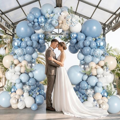 153pcs Dusty Blue Balloon Baby Shower Decorations for Boy by Amandir - Used condition - Image 7