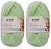 Produktbild 2x50 Gramm Gründl Baby Uni/ Baby Color Wolle Set inkl. Anleitung für ein Baby Teddybär (04 Mint Uni)