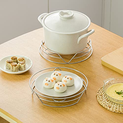 Poeland Trivet Rack, Stainless Steel Pot Mats, Steamer Rack Pot Pan Cooking Stand - Multi-Purpose Round Cooling Rack For Baking, Cooking, Steaming #TOP3