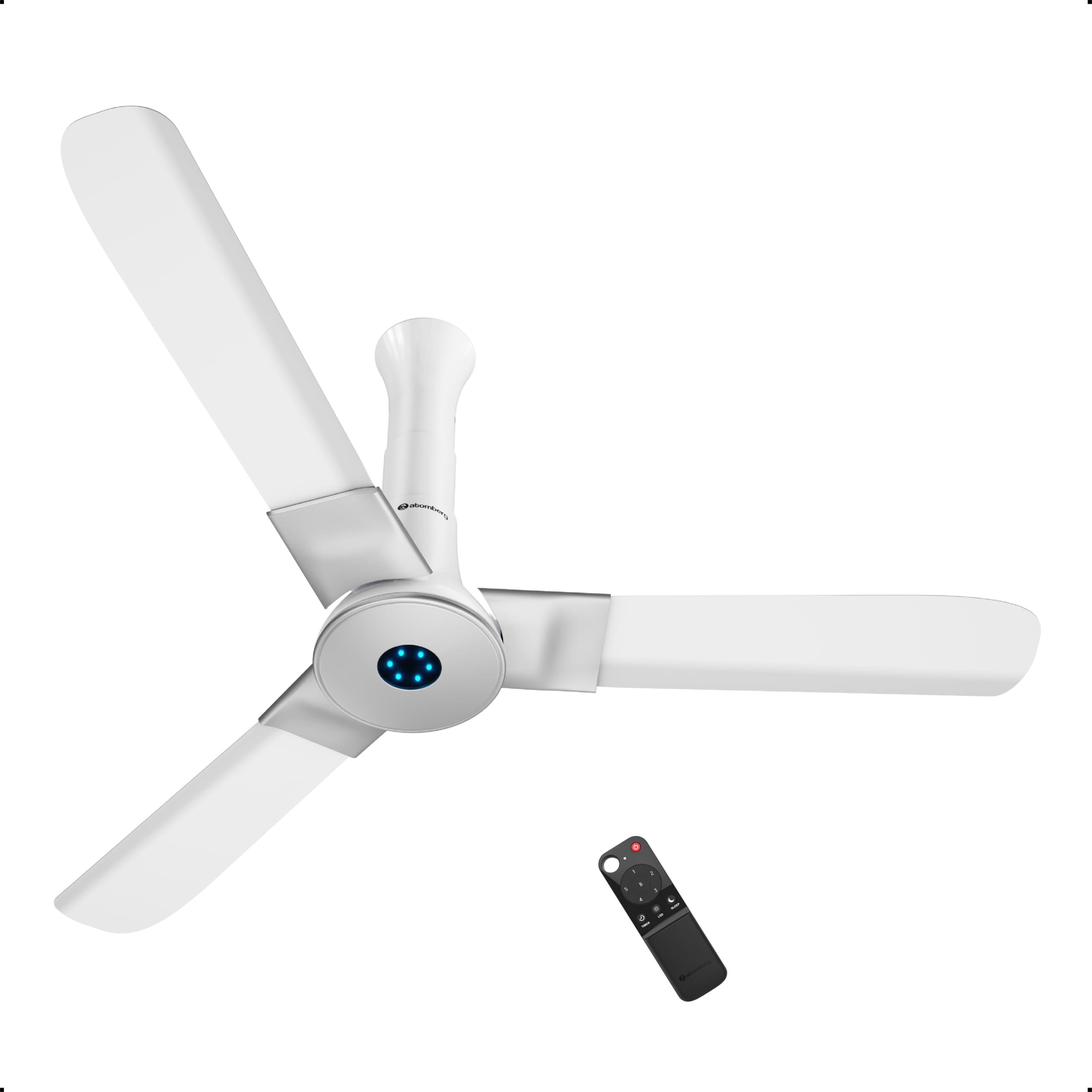 atomberg Studio+ 1200mm BLDC Ceiling Fan with Remote Control | BEE 5 star Rated Energy Efficient Ceiling Fan | High Air Delivery with LED Indicators | 2+1 Year Warranty (Marble White)