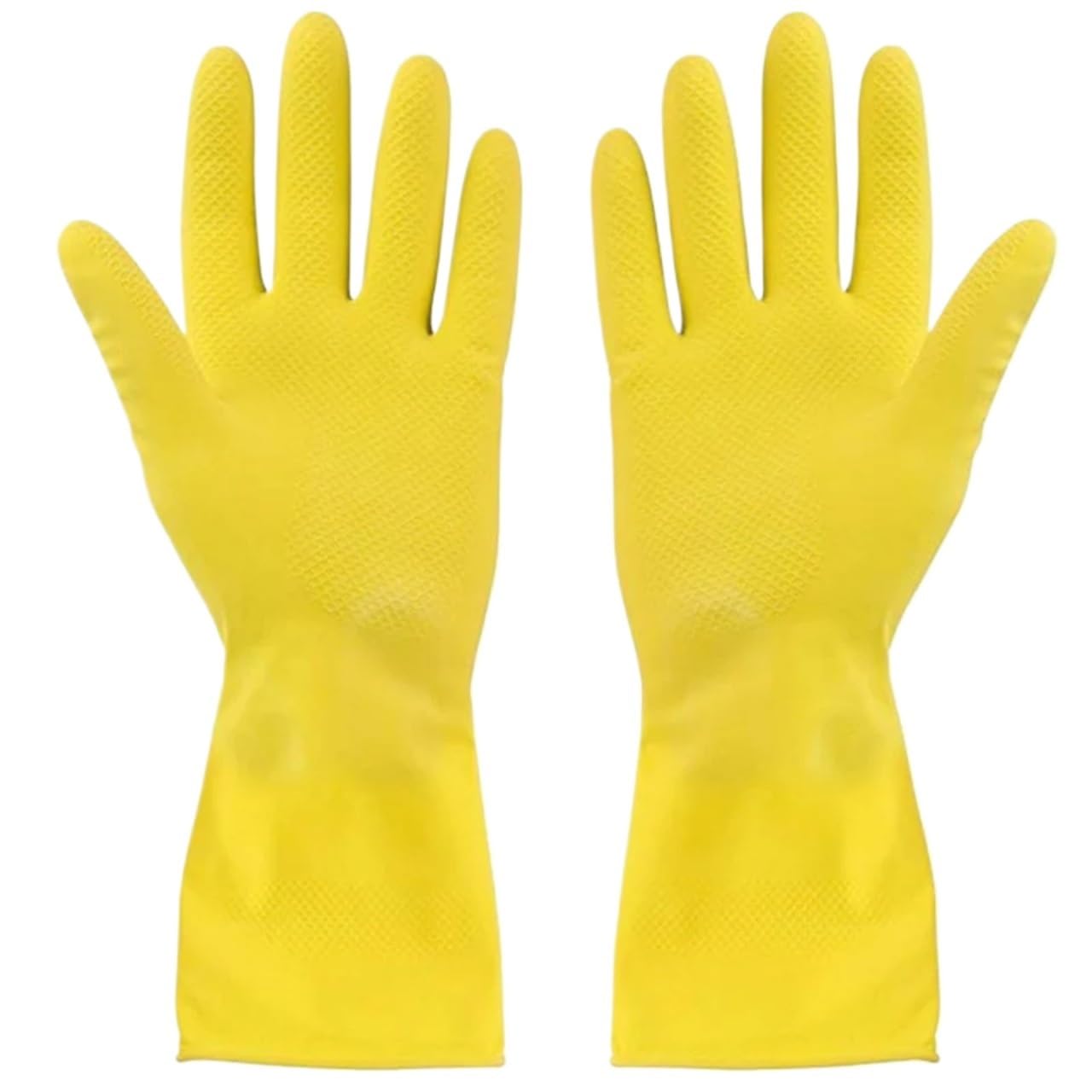 Guanti Domestici riutilizzabili 3 Pezzi, for lavastoviglie in Gomma, Spessore Extra, Maniche Lunghe, Pulizia della Cucina, Lavoro, Pittura per Lavori in Casa(S)