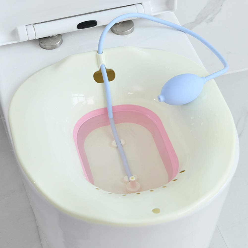 Buy Toilet Sitz Bath with Irrigator,Foldable Reusable Sitz Bath Tub