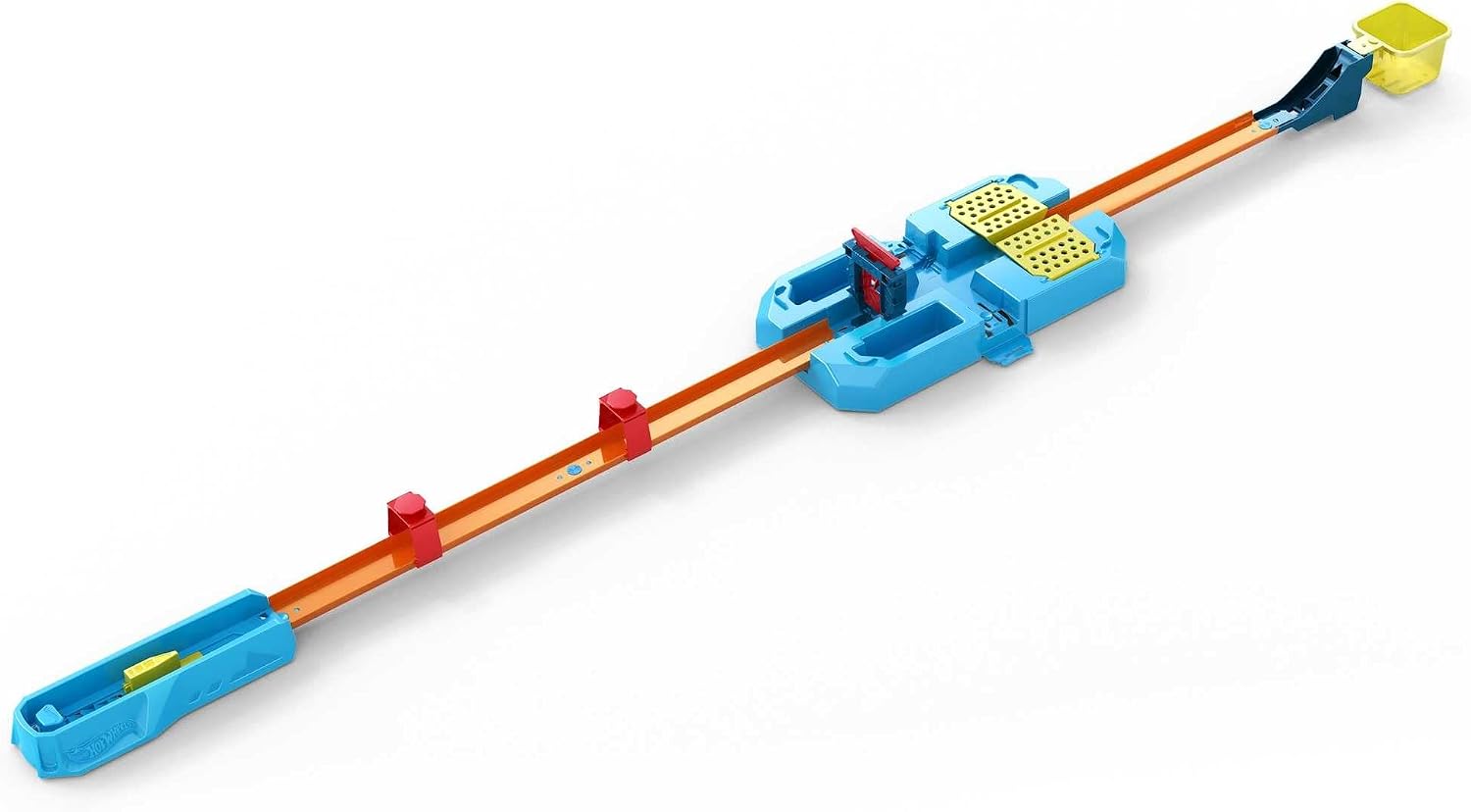 Hot Wheels Toy Car Track Set, Track Builder Unlimited Stunt Crash Box Playset with 18 Building Components in Storage Box with Lid & 1:64 Scale Vehicle