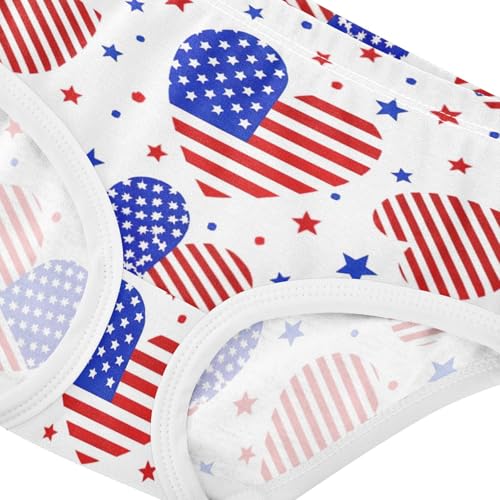 Hearts Inspired American Flag Girls Underwear Toddler 2t Cotton Girl Panties Cute Bright Briefs Kids Undies4