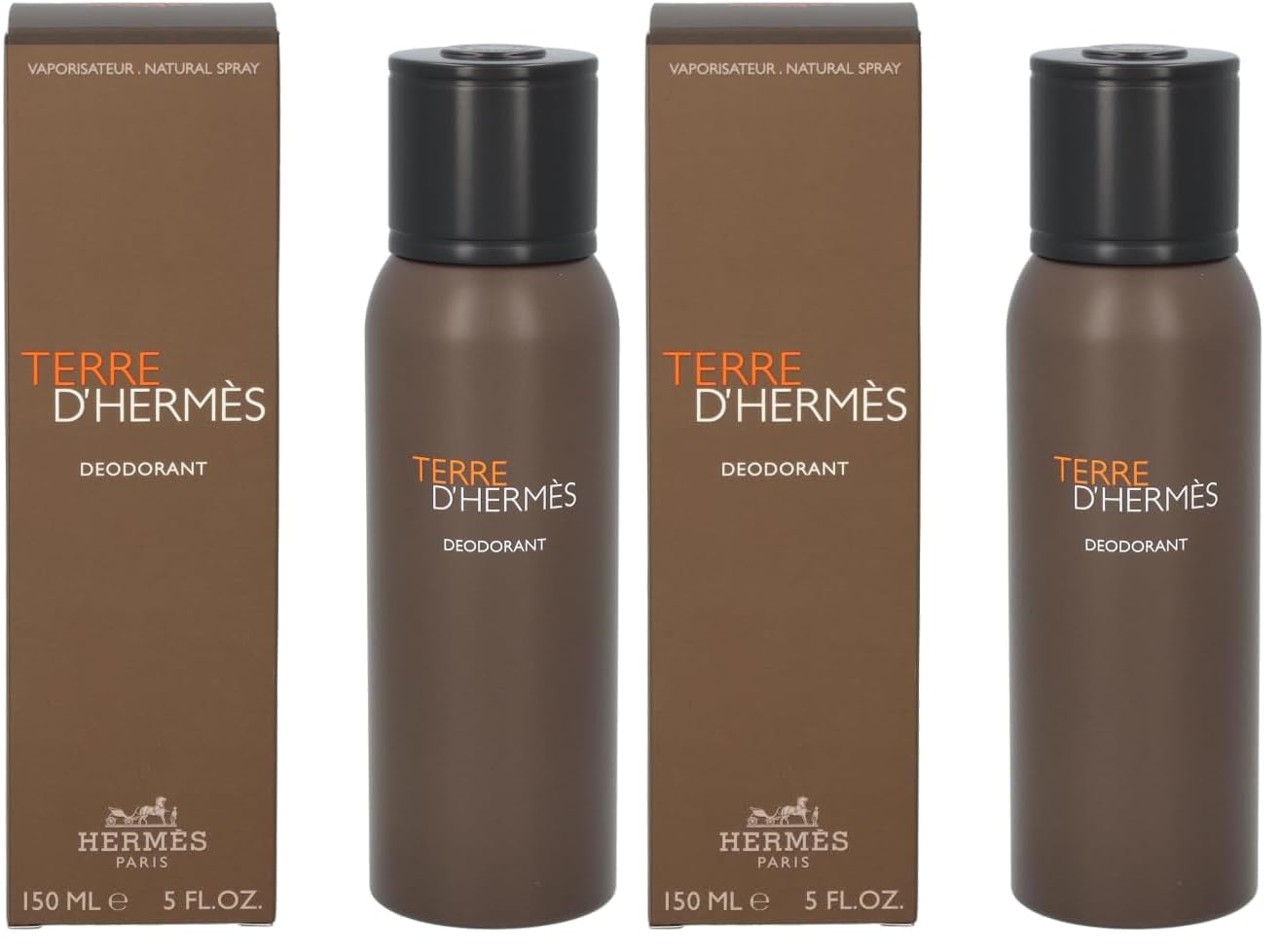 Hermes Terre D'Hermes Natural Deo Spray (Packung mit 2)