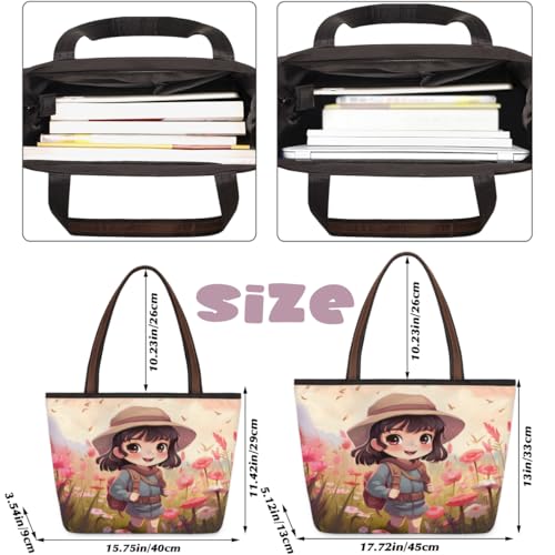 Tote Bag for Women with Zipper Large Capacity Top Handle Casual Shoulder Bag Handbag Reusable Shopping3