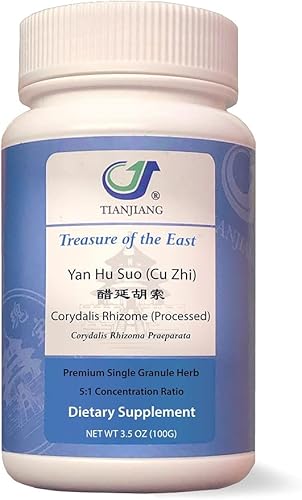 Treasure of The East, Rizoma Corydalis - Yan Hu SUO (Cu Zhi) (5:1 Gránulos concentrados de extracto de hierbas, 3.53 oz)