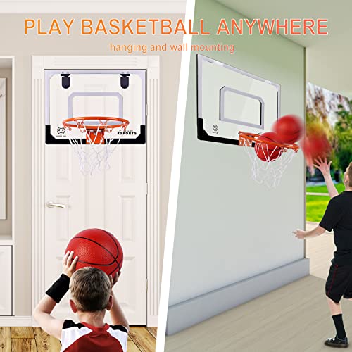 Mini Basketballkorb Set für Kinder SUPER JOY Zimmer Basketball Set Mit 3 Ball Pumpe Indoor Sport Spielzeug Büro Basketball-Board Indoor Ballnetz Office Home 40x30cm Outdoor Basketballbrett Wandmontage - Image 4