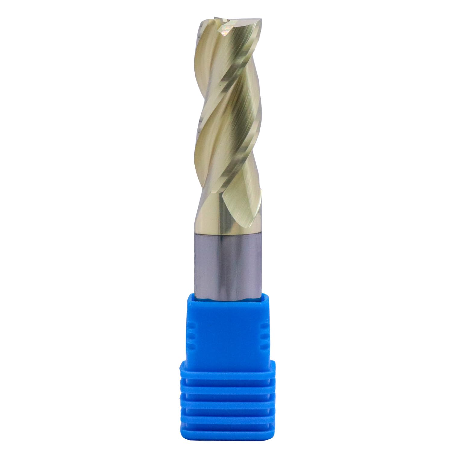 High Performance 1/2" Solid Carbide Square End Mill for Aluminum - ZrN Coated, 37 Degree Helix, 3 Flute, 1/2" Cutting Diameter, 1/2 inch Shank Diameter, 1-1/4" Length of Cut, 3" Overall Length