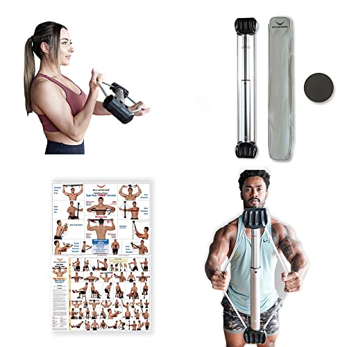 Bullworker Bow Basic 28" | Isometric Strength Training Equipment for Total Body Fitness, Portable Home Gym with Variable Resistance