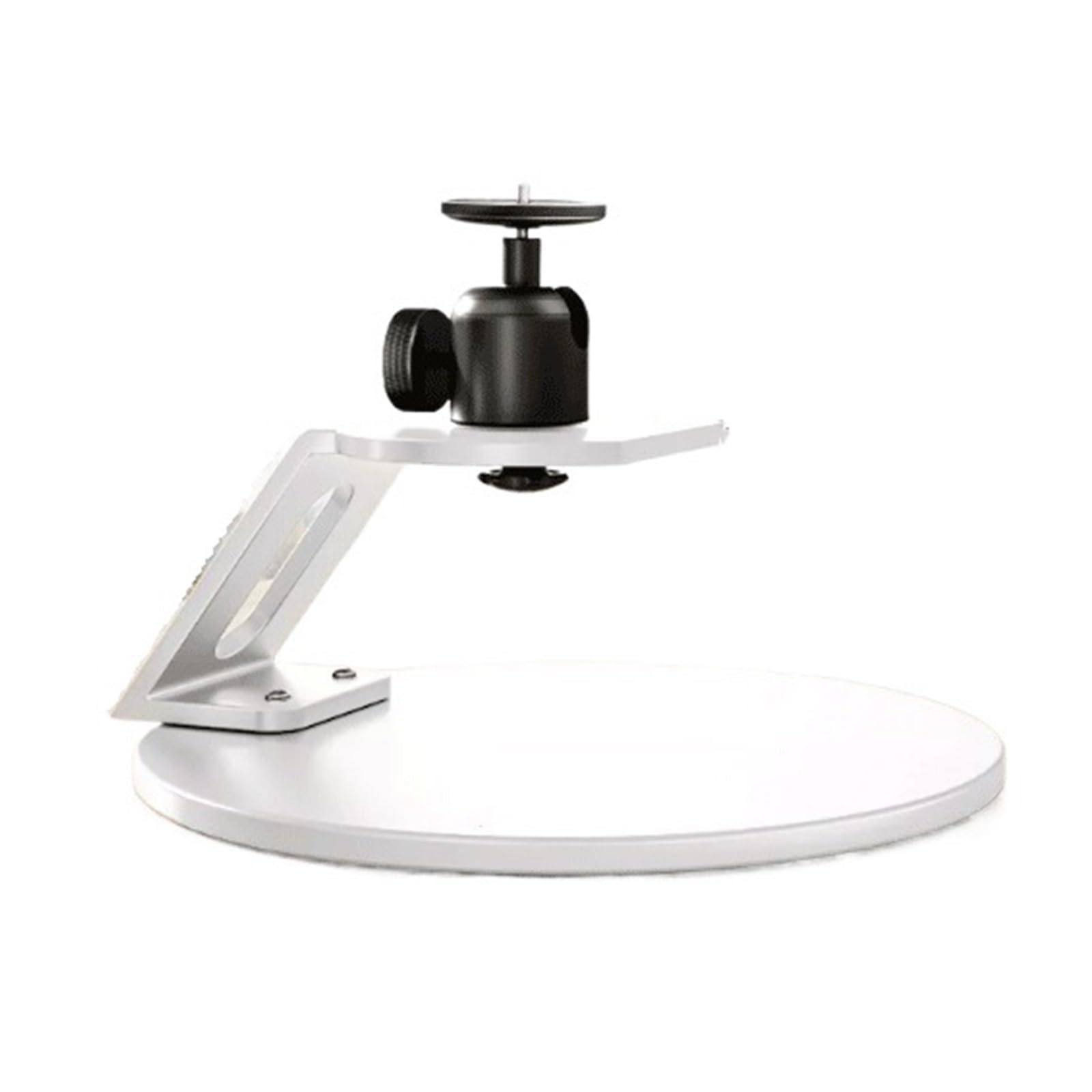 Cjhfr472sg White Projector Stand Desktop Projector Mount With An Adjustable Universal Pan-Tilt Head; Portable Bedside Projector Mount(White)