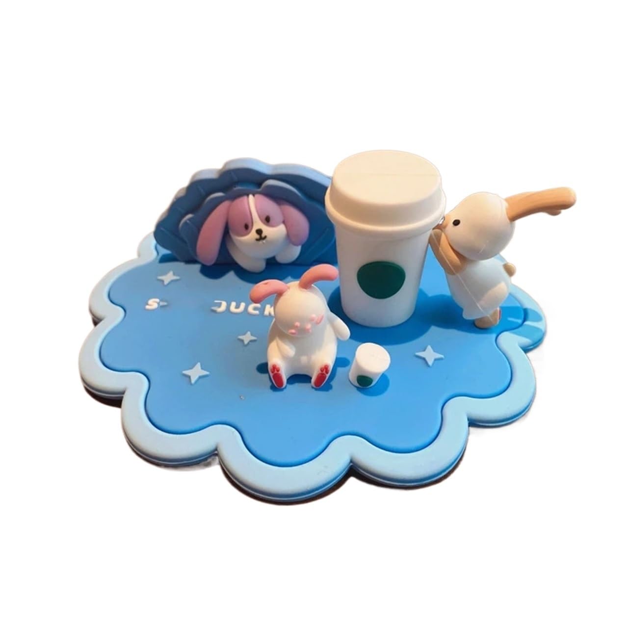 5Pcs Drink Cup Lids Silicone Food-grade 10cm Colorful Creative Round Mug Covers Reusable Anti Dust Cartoon Coffee For Mugs(Color 11)