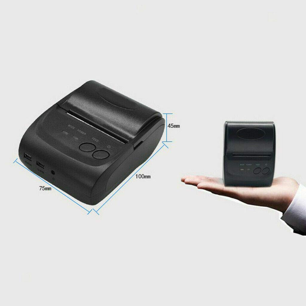 Sinye Imprimante Thermique de reçu Bluetooth Mini imprimante de Facture personnelle sans Fil USB de 58 mm Compatible avec Android/iOS/PC/Windows (EU Plug)